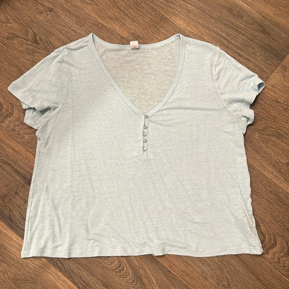 Blue Henley tee